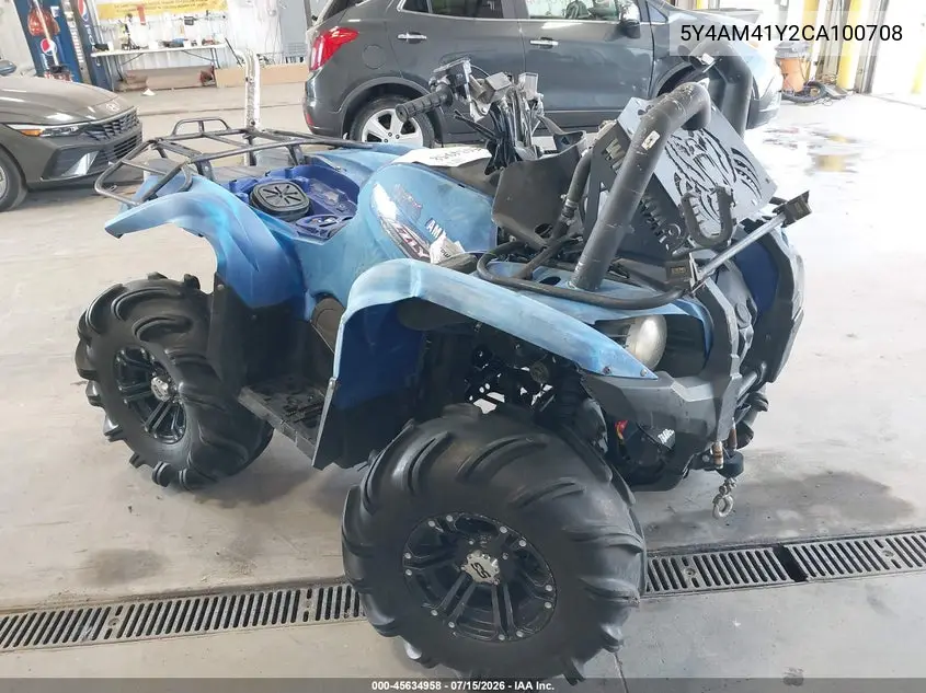 2012 Yamaha Yfm700 Fwad VIN: 5Y4AM41Y2CA100708 Lot: 45634958