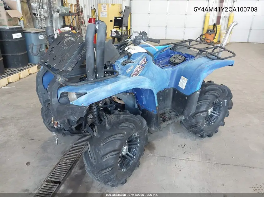 2012 Yamaha Yfm700 Fwad VIN: 5Y4AM41Y2CA100708 Lot: 45634958
