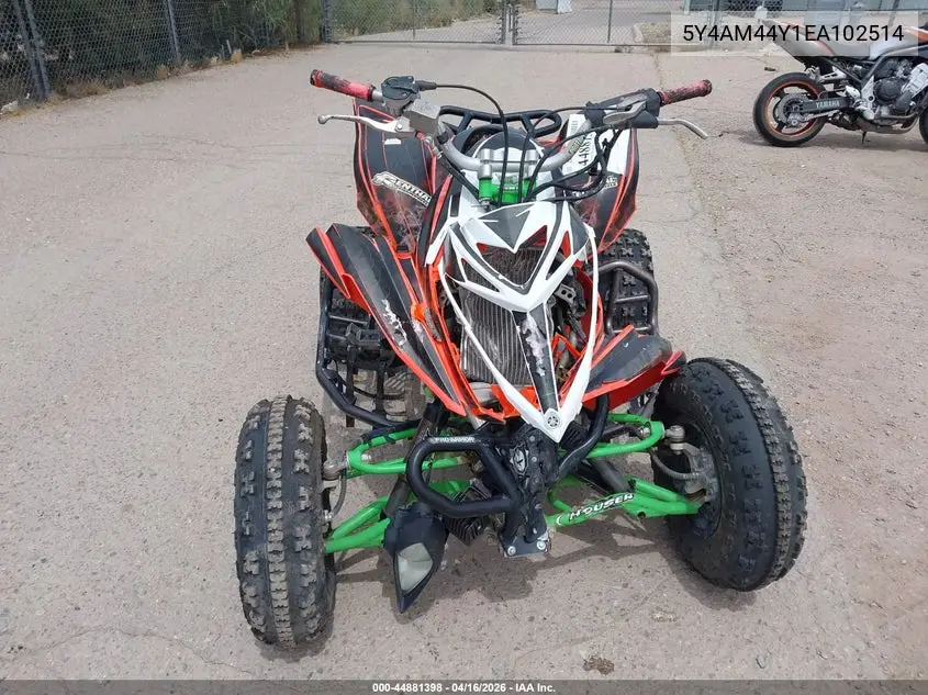 2014 Yamaha Yfm700 R VIN: 5Y4AM44Y1EA102514 Lot: 44881398