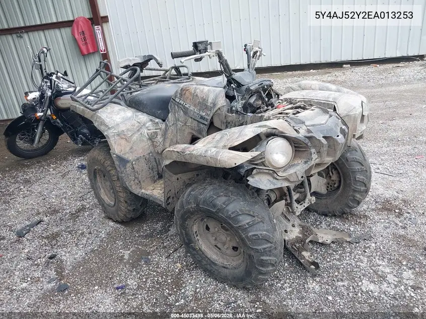 2014 Yamaha Yfm550 Fwad VIN: 5Y4AJ52Y2EA103253 Lot: 45033498