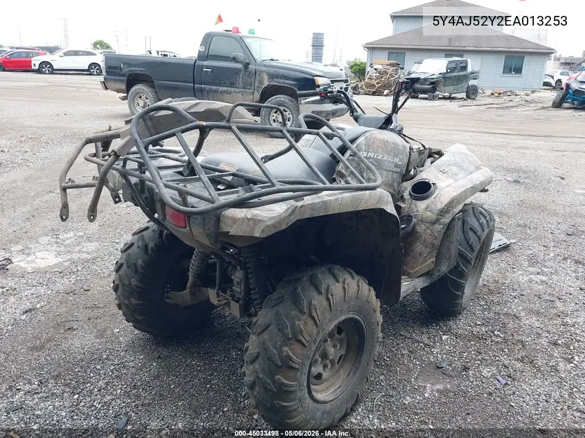 2014 Yamaha Yfm550 Fwad VIN: 5Y4AJ52Y2EA103253 Lot: 45033498
