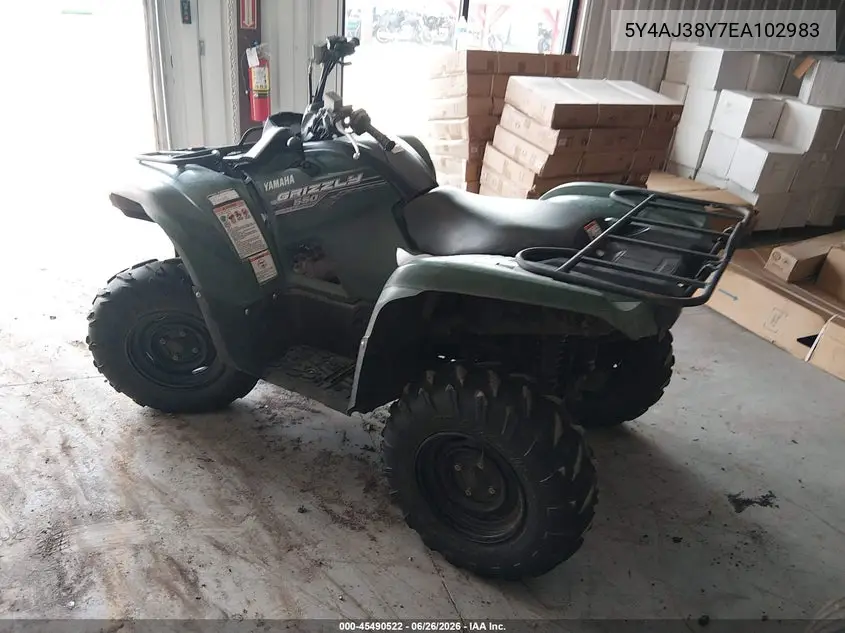 2014 Yamaha Yfm550 Fwa VIN: 5Y4AJ38Y7EA102983 Lot: 45490522