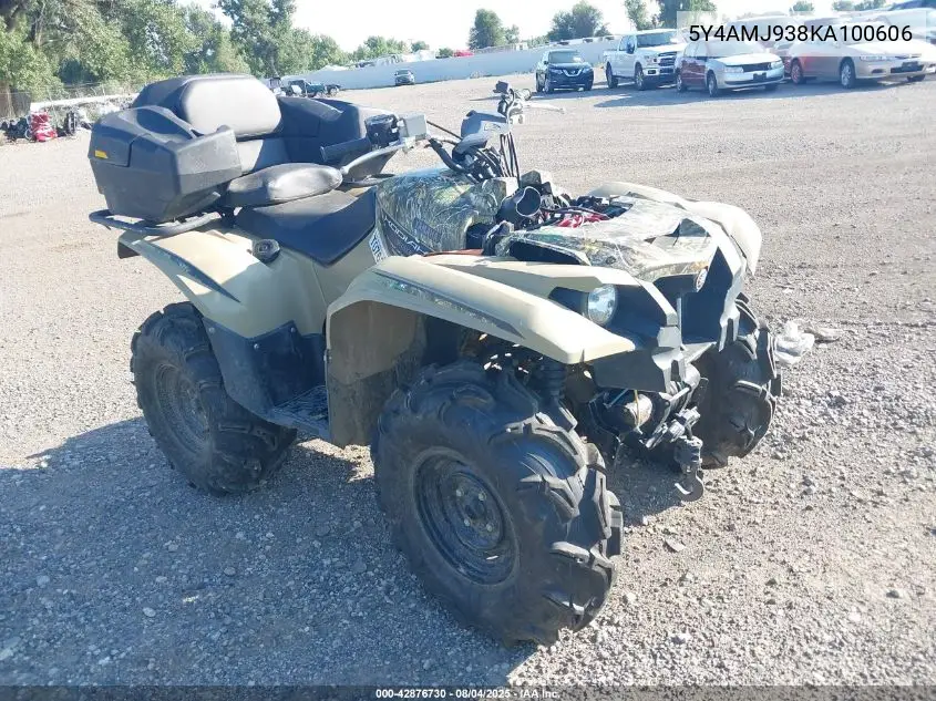 2019 Yamaha Yfm700 VIN: 5Y4AMJ938KA100606 Lot: 42876730