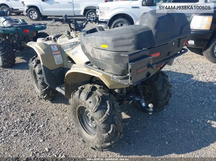 2019 Yamaha Yfm700 VIN: 5Y4AMJ938KA100606 Lot: 42876730