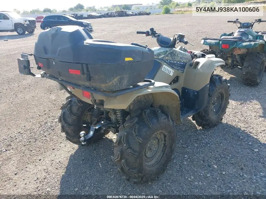 2019 Yamaha Yfm700 VIN: 5Y4AMJ938KA100606 Lot: 42876730