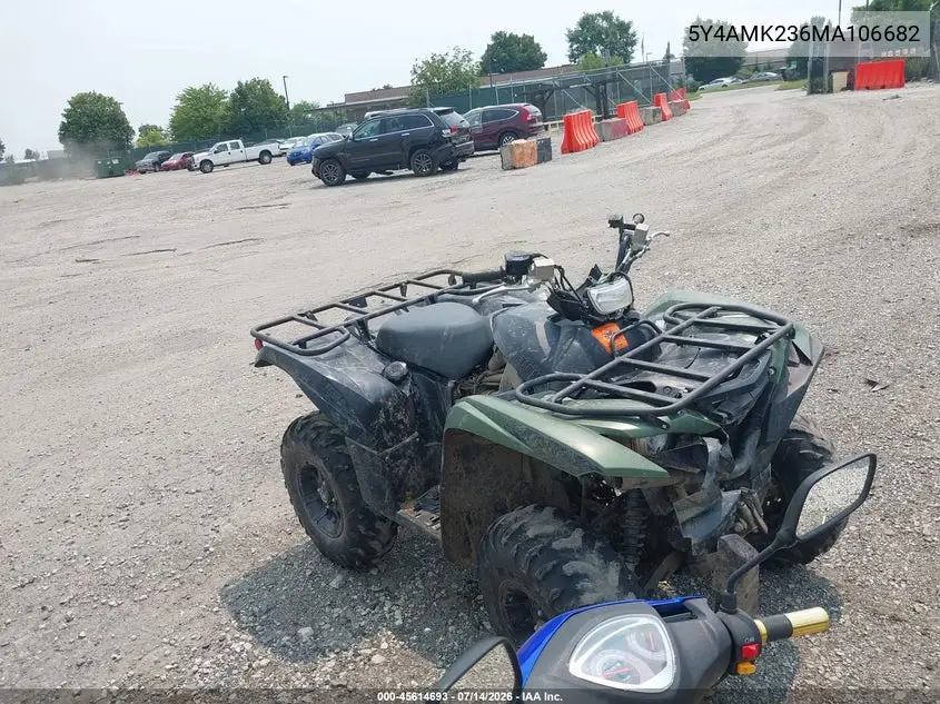2021 Yamaha Yfm700 G VIN: 5Y4AMK236MA106682 Lot: 45614693