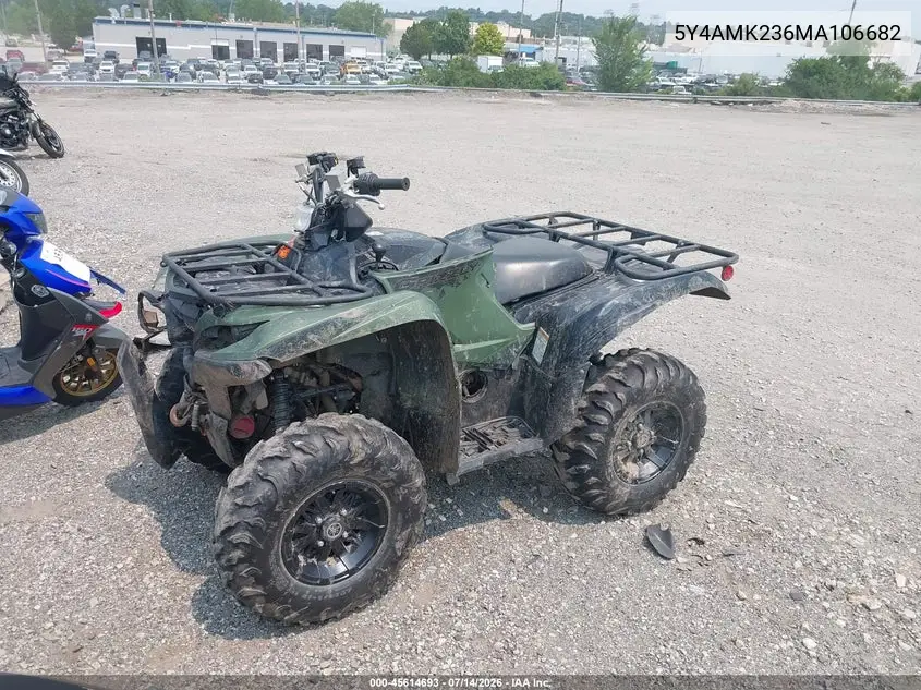 2021 Yamaha Yfm700 G VIN: 5Y4AMK236MA106682 Lot: 45614693
