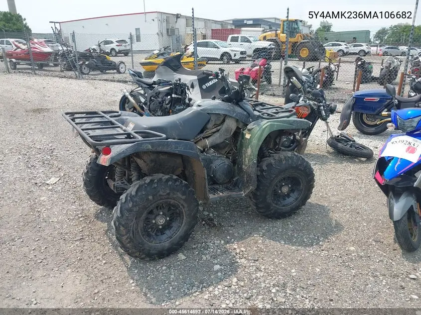 2021 Yamaha Yfm700 G VIN: 5Y4AMK236MA106682 Lot: 45614693