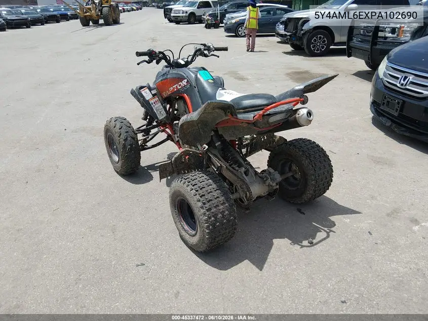 2023 Yamaha Yfm700 R VIN: 5Y4AML6EXPA102690 Lot: 45337472