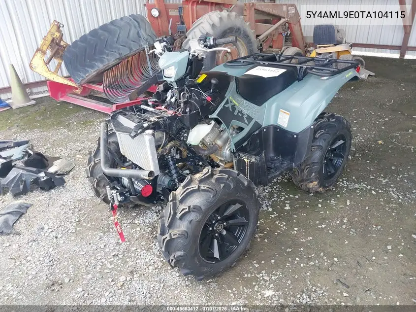 2026 Yamaha Yfm700 VIN: 5Y4AML9E0TA104115 Lot: 45563412