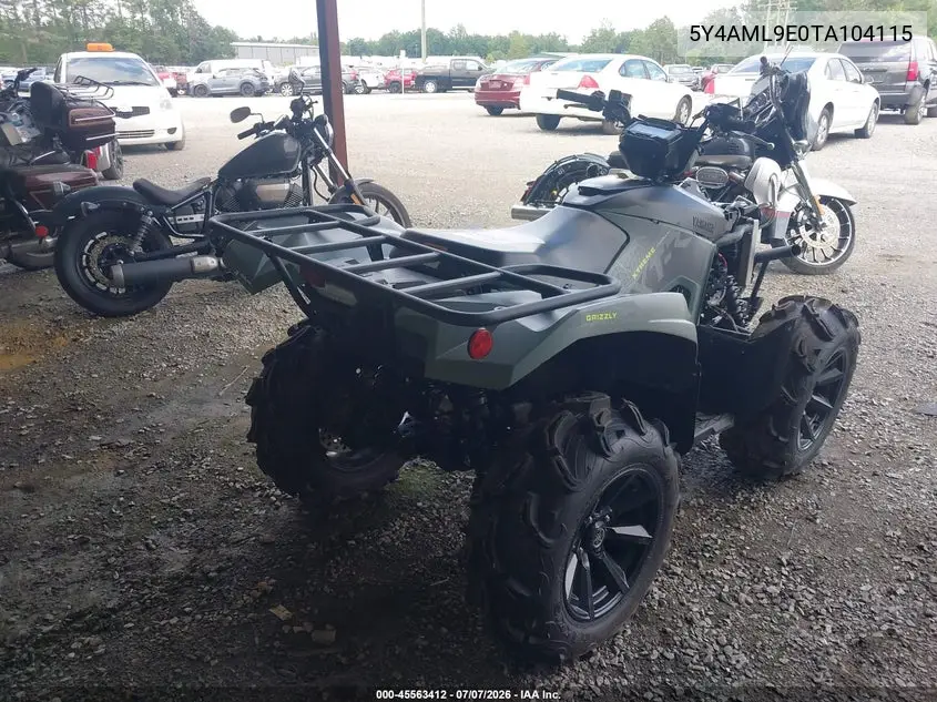 2026 Yamaha Yfm700 VIN: 5Y4AML9E0TA104115 Lot: 45563412