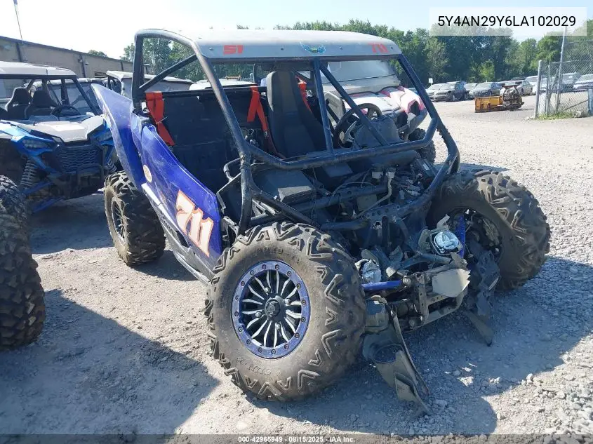 2020 Yamaha Yxz1000 VIN: 5Y4AN29Y6LA102029 Lot: 42965949