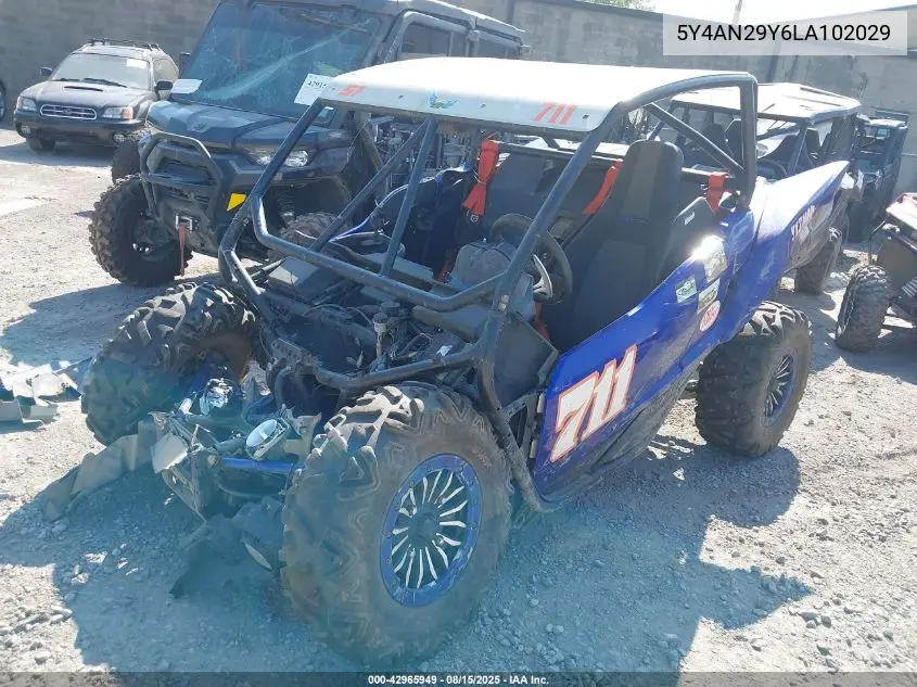 2020 Yamaha Yxz1000 VIN: 5Y4AN29Y6LA102029 Lot: 42965949