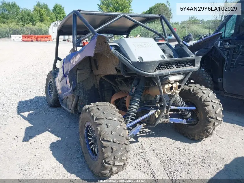 2020 Yamaha Yxz1000 VIN: 5Y4AN29Y6LA102029 Lot: 42965949