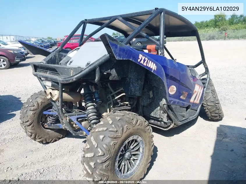 2020 Yamaha Yxz1000 VIN: 5Y4AN29Y6LA102029 Lot: 42965949