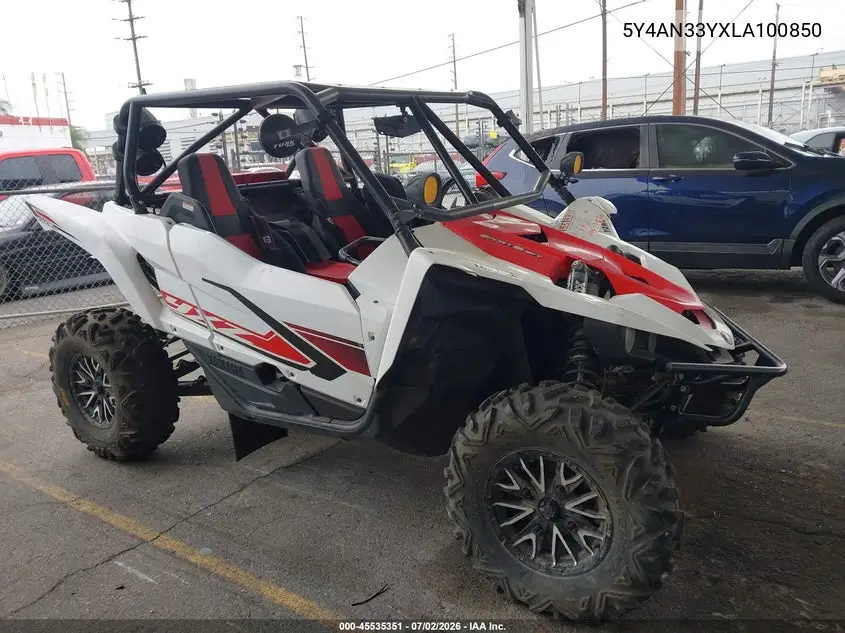 2020 Yamaha Yxz1000 VIN: 5Y4AN33YXLA100850 Lot: 45535351