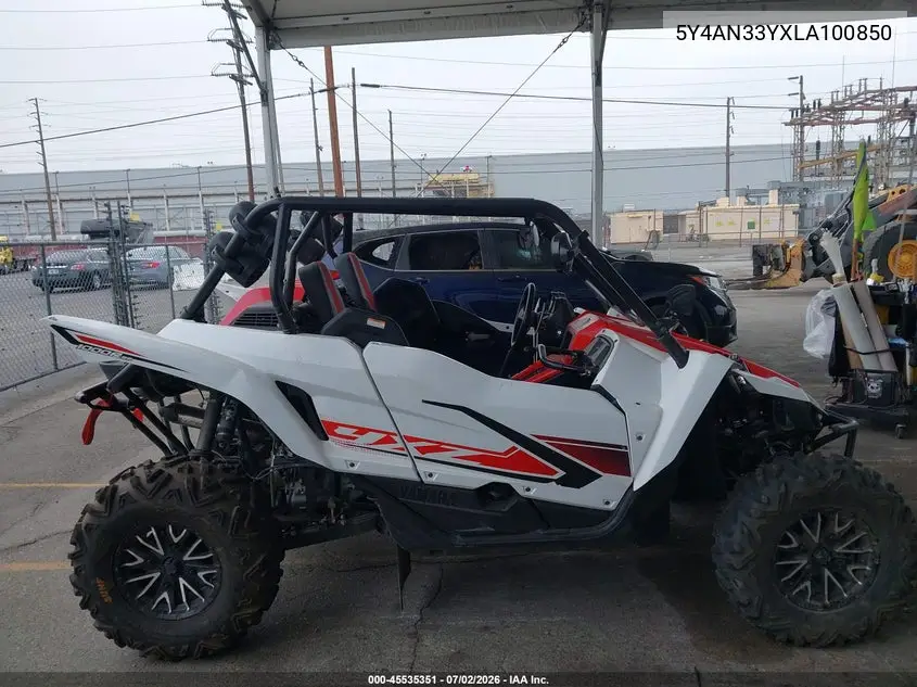 2020 Yamaha Yxz1000 VIN: 5Y4AN33YXLA100850 Lot: 45535351