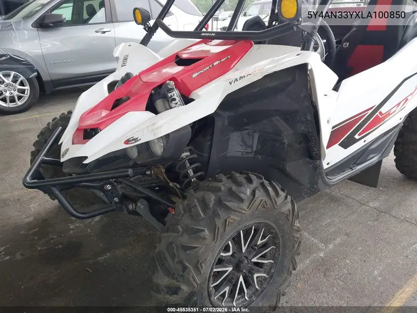 2020 Yamaha Yxz1000 VIN: 5Y4AN33YXLA100850 Lot: 45535351