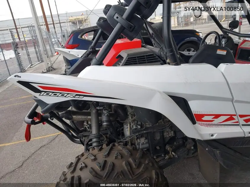 2020 Yamaha Yxz1000 VIN: 5Y4AN33YXLA100850 Lot: 45535351