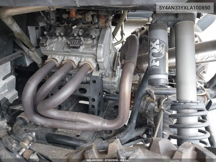 2020 Yamaha Yxz1000 VIN: 5Y4AN33YXLA100850 Lot: 45535351