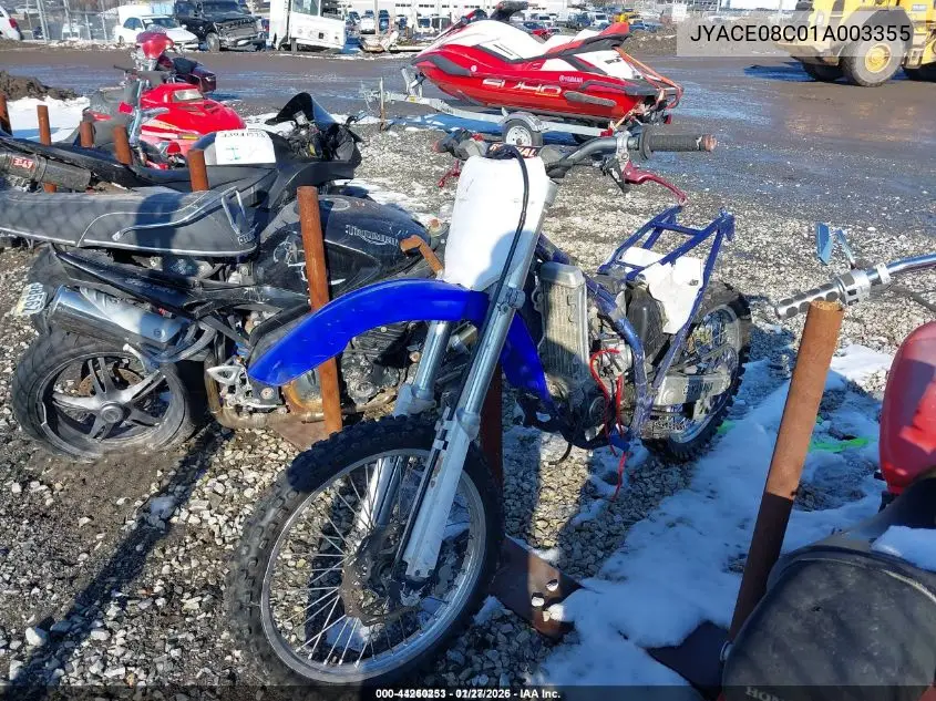 2001 Yamaha Yz125 VIN: JYACE08C01A003355 Lot: 44260253