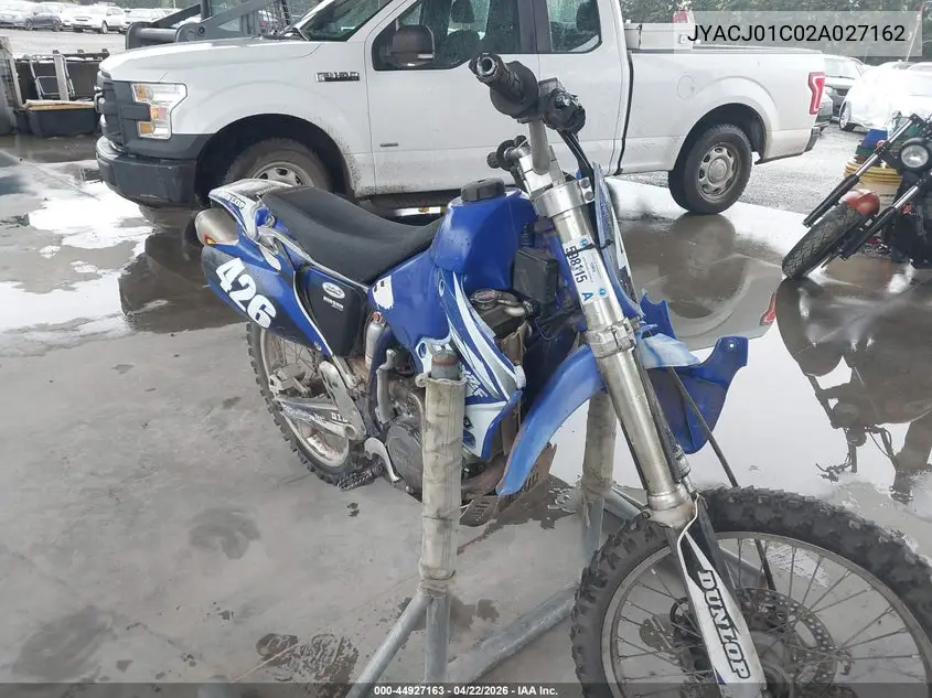 2002 Yamaha Yz426 F VIN: JYACJ01C02A027162 Lot: 44927163
