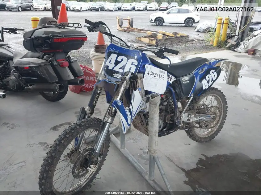 2002 Yamaha Yz426 F VIN: JYACJ01C02A027162 Lot: 44927163