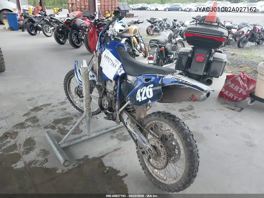 2002 Yamaha Yz426 F VIN: JYACJ01C02A027162 Lot: 44927163
