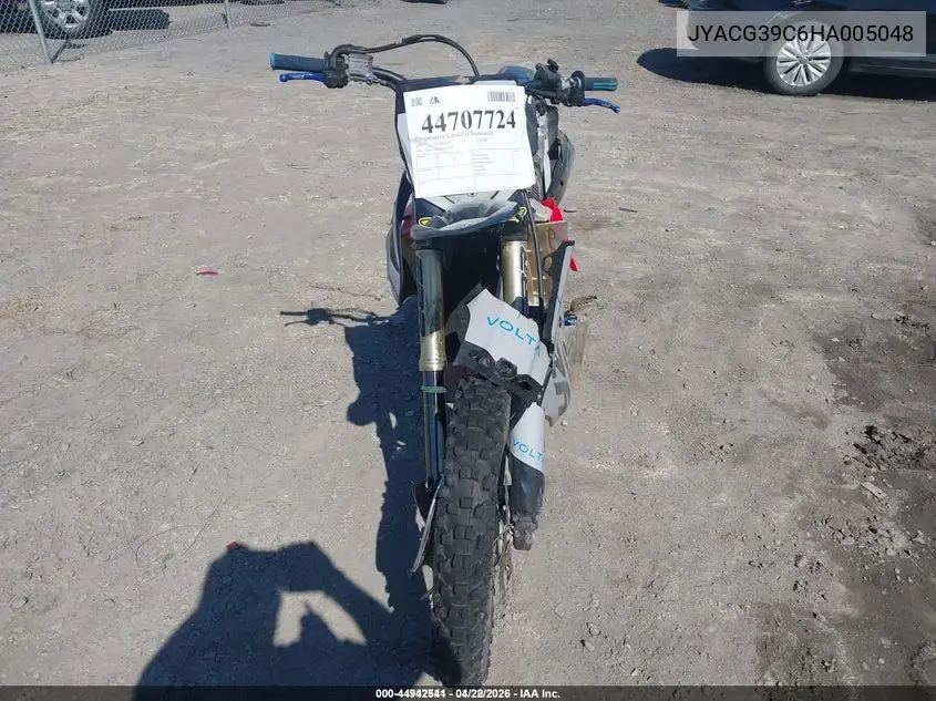 2017 Yamaha Yz250 F VIN: JYACG39C6HA005048 Lot: 44942541
