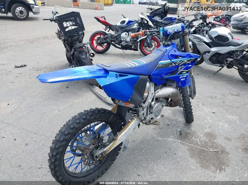 2017 Yamaha Yz125 VIN: JYACE16C3HA031413 Lot: 45406854