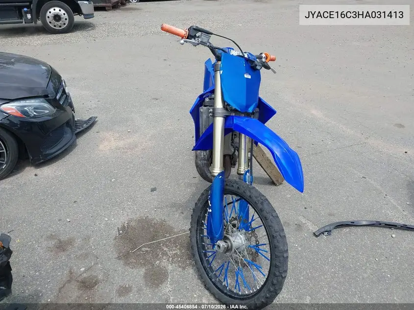 2017 Yamaha Yz125 VIN: JYACE16C3HA031413 Lot: 45406854