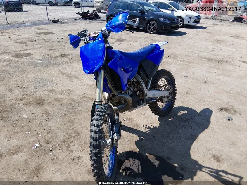 2022 Yamaha Yz250 X VIN: JYACG38C4NA012917 Lot: 44826764