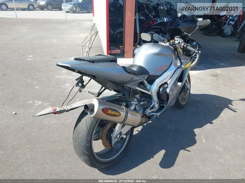 2001 Yamaha Yzfr1 VIN: JYARN05Y71A002021 Lot: 45580316