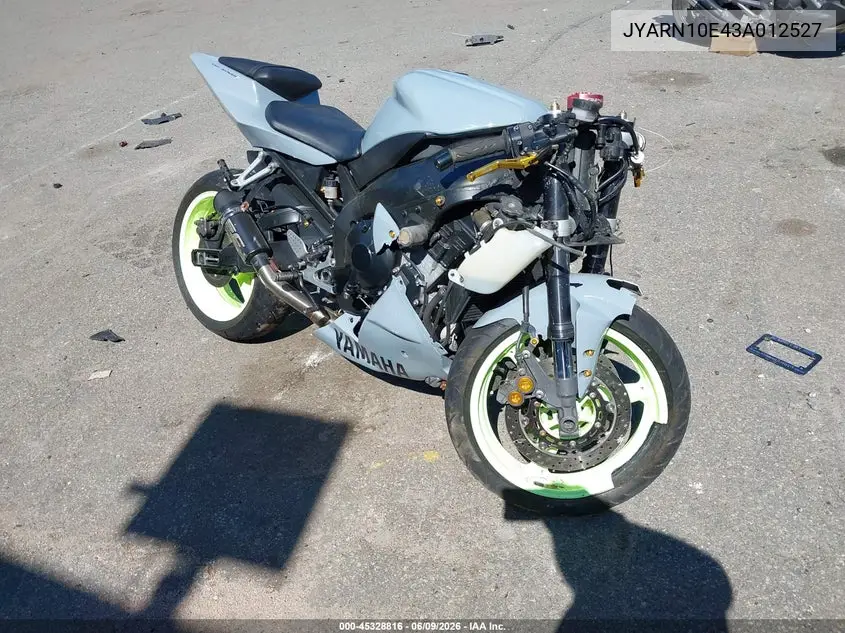 2003 Yamaha Yzfr1 VIN: JYARN10E43A012527 Lot: 45328816