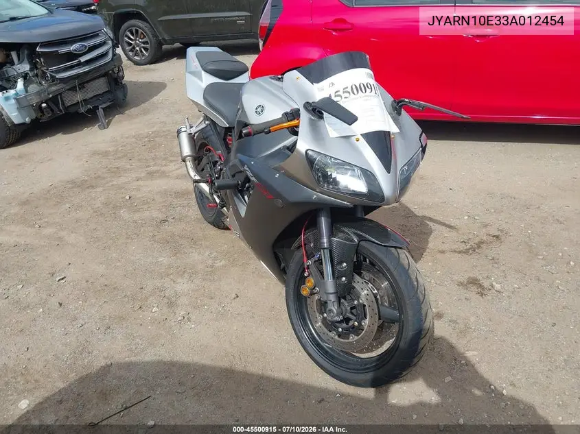 2003 Yamaha Yzfr1 VIN: JYARN10E33A012454 Lot: 45500915