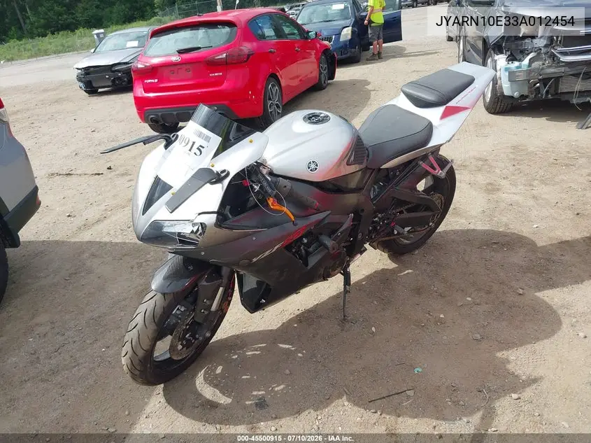 2003 Yamaha Yzfr1 VIN: JYARN10E33A012454 Lot: 45500915