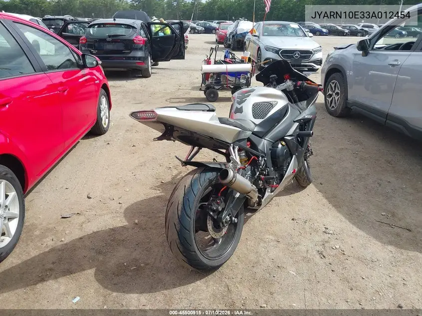 2003 Yamaha Yzfr1 VIN: JYARN10E33A012454 Lot: 45500915
