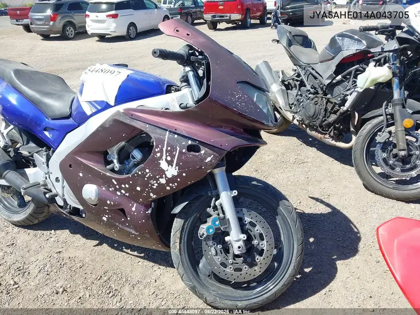 2004 Yamaha Yzf600 R VIN: JYA5AHE014A043705 Lot: 45448097
