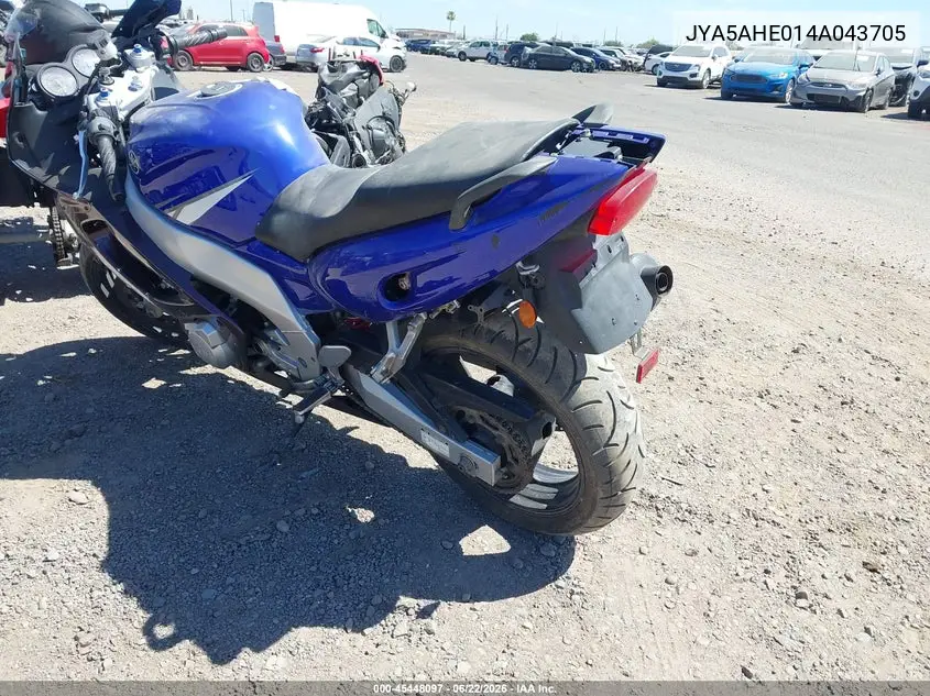 2004 Yamaha Yzf600 R VIN: JYA5AHE014A043705 Lot: 45448097
