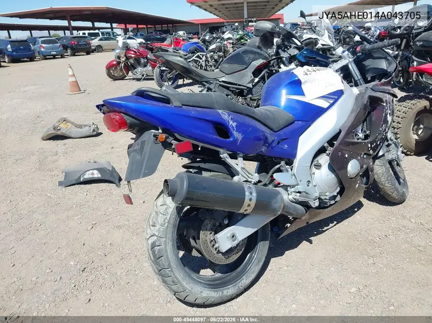 2004 Yamaha Yzf600 R VIN: JYA5AHE014A043705 Lot: 45448097