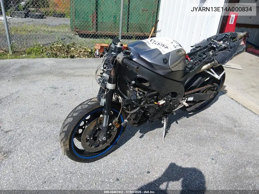 2004 Yamaha Yzfr1 VIN: JYARN13E14A000834 Lot: 45457433