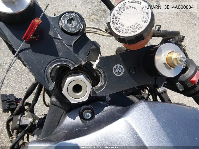 2004 Yamaha Yzfr1 VIN: JYARN13E14A000834 Lot: 45457433