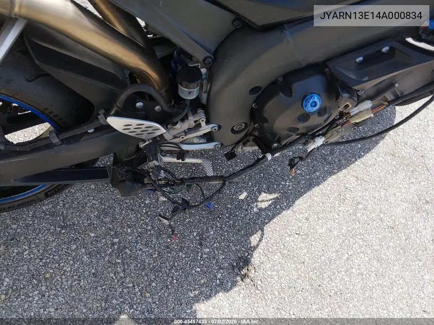 2004 Yamaha Yzfr1 VIN: JYARN13E14A000834 Lot: 45457433