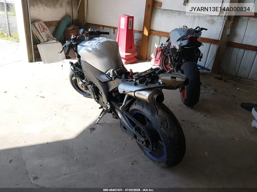 2004 Yamaha Yzfr1 VIN: JYARN13E14A000834 Lot: 45457433