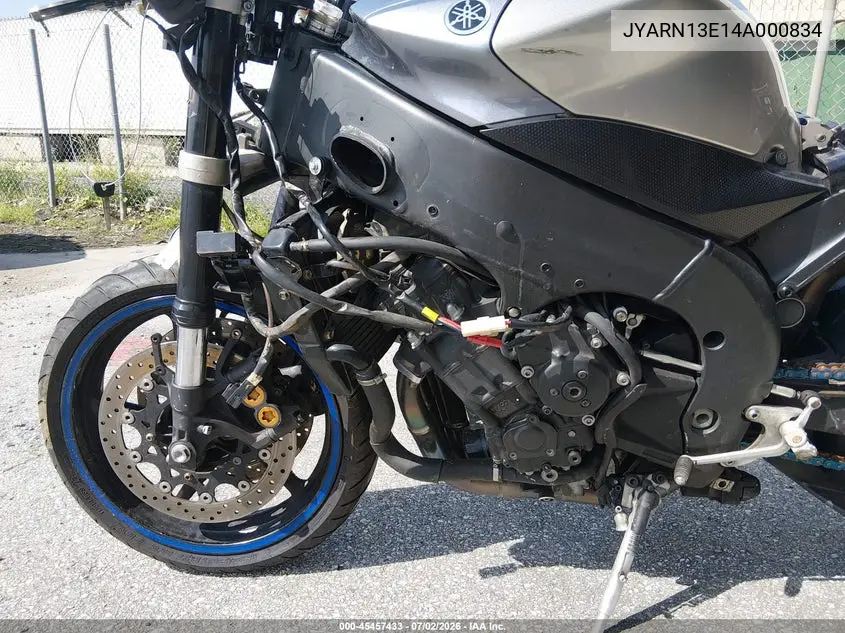 2004 Yamaha Yzfr1 VIN: JYARN13E14A000834 Lot: 45457433