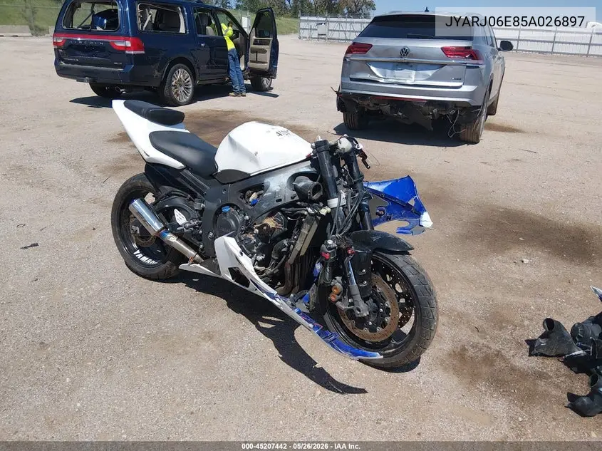 2005 Yamaha Yzfr6 L VIN: JYARJ06E85A026897 Lot: 45207442