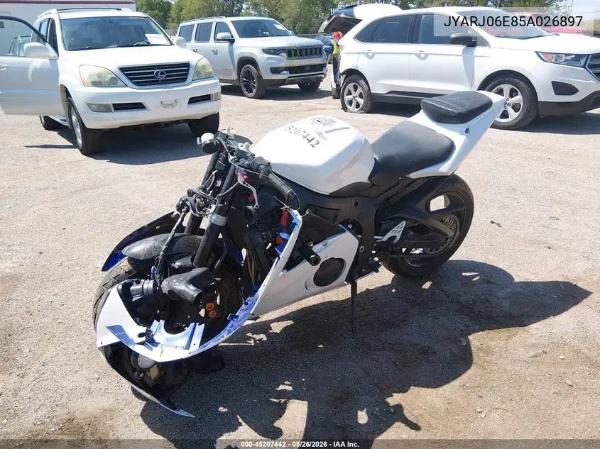 2005 Yamaha Yzfr6 L VIN: JYARJ06E85A026897 Lot: 45207442