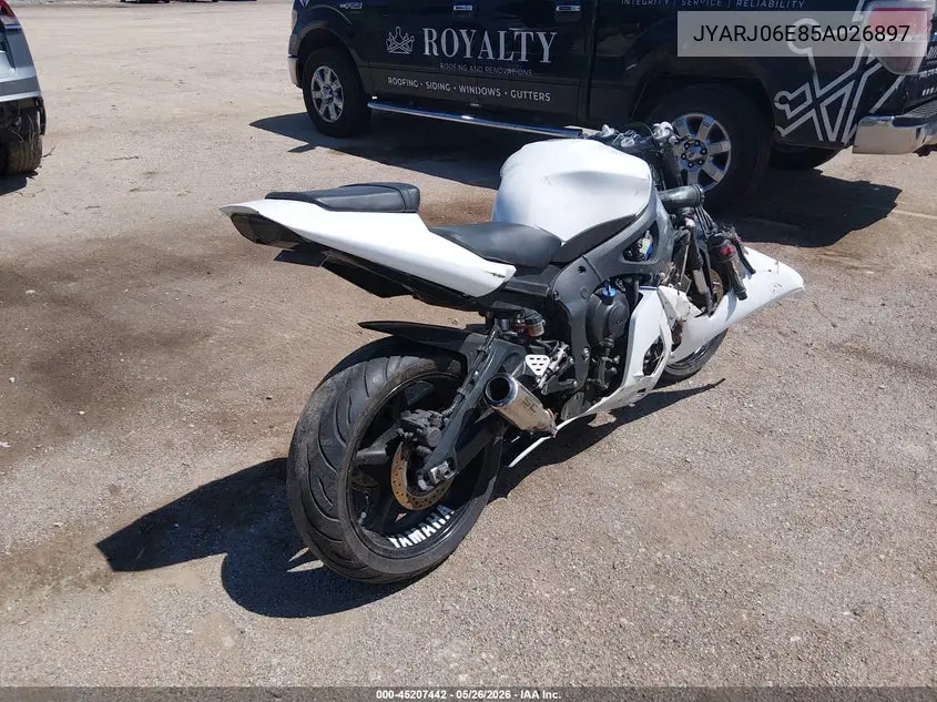 2005 Yamaha Yzfr6 L VIN: JYARJ06E85A026897 Lot: 45207442