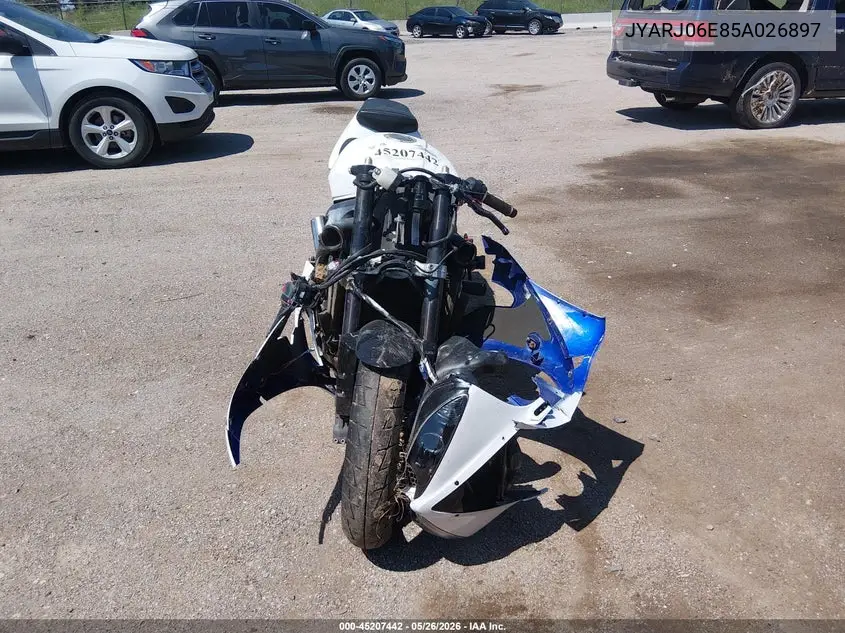 2005 Yamaha Yzfr6 L VIN: JYARJ06E85A026897 Lot: 45207442