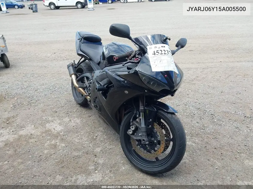 2005 Yamaha Yzfr6 L VIN: JYARJ06Y15A005500 Lot: 45223720
